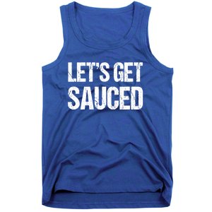 Let's Get Sauced Bbq Grill Barbecue Gift Tank Top