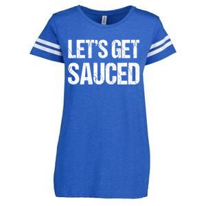 Let's Get Sauced Bbq Grill Barbecue Gift Enza Ladies Jersey Football T-Shirt