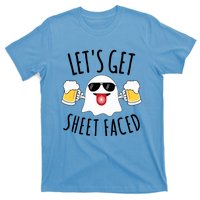 LetS Get Sheet Faced Funny Ghost Halloween Beer Drinking T-Shirt