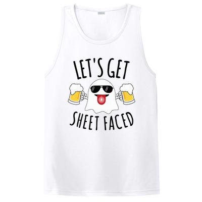 LetS Get Sheet Faced Funny Ghost Halloween Beer Drinking PosiCharge Competitor Tank