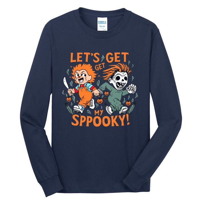 LETS GET SPOOKY WITCHES Funny Halloween Quote Tall Long Sleeve T-Shirt