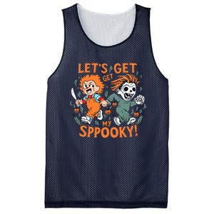 LETS GET SPOOKY WITCHES Funny Halloween Quote Mesh Reversible Basketball Jersey Tank