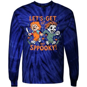 LETS GET SPOOKY WITCHES Funny Halloween Quote Tie-Dye Long Sleeve Shirt