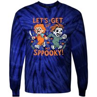 LETS GET SPOOKY WITCHES Funny Halloween Quote Tie-Dye Long Sleeve Shirt