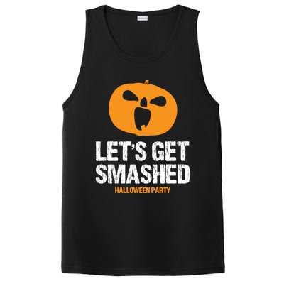 LetS Get Smashed Funny Halloween Party Orange Pumpkin Cool Gift PosiCharge Competitor Tank