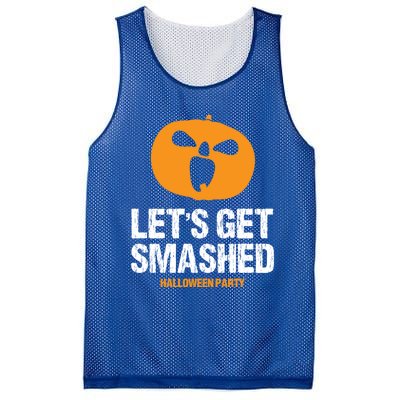 LetS Get Smashed Funny Halloween Party Orange Pumpkin Cool Gift Mesh Reversible Basketball Jersey Tank