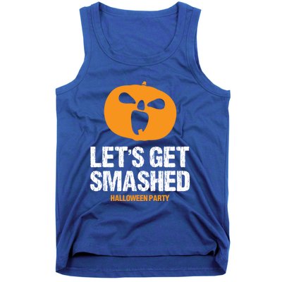 LetS Get Smashed Funny Halloween Party Orange Pumpkin Cool Gift Tank Top