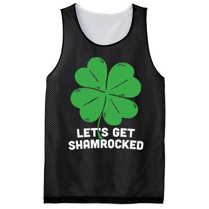 Lets Get Shamrocked Funny Saying Mesh Reversible Basketball Jersey Tank