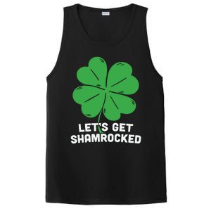 Lets Get Shamrocked Funny Saying PosiCharge Competitor Tank