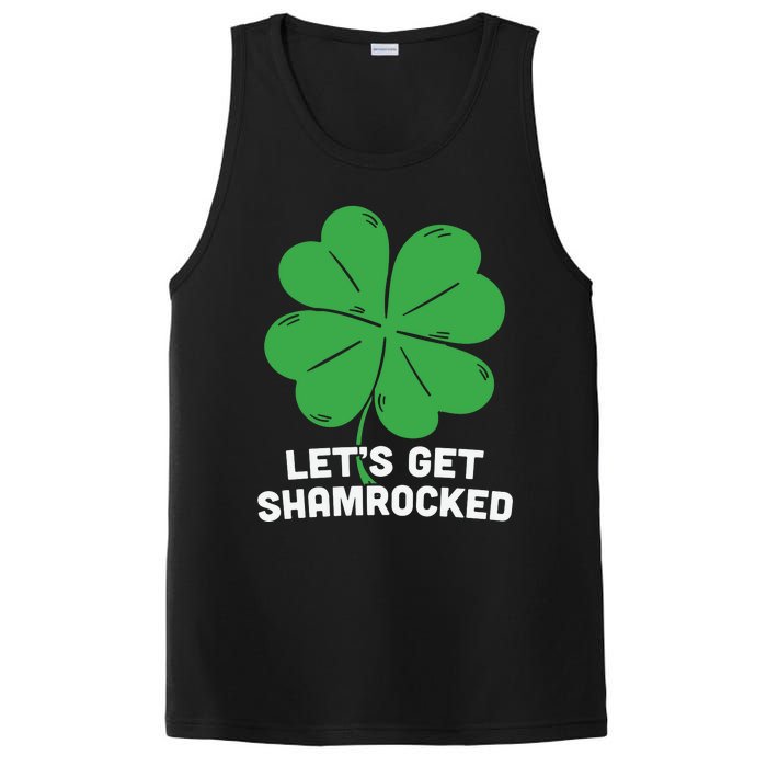 Lets Get Shamrocked Funny Saying PosiCharge Competitor Tank