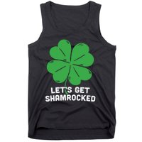 Lets Get Shamrocked Funny Saying Tank Top