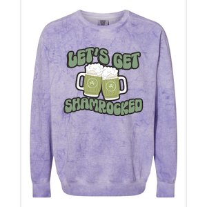 Let's Get Shamrocked Lucky Clover Drinking Team Saint Patrick's Day Colorblast Crewneck Sweatshirt