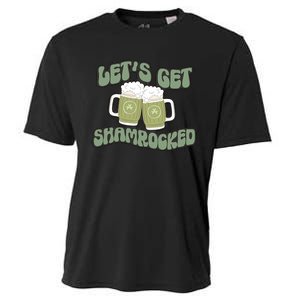 Let's Get Shamrocked Lucky Clover Drinking Team Saint Patrick's Day Cooling Performance Crew T-Shirt