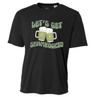 Let's Get Shamrocked Lucky Clover Drinking Team Saint Patrick's Day Cooling Performance Crew T-Shirt