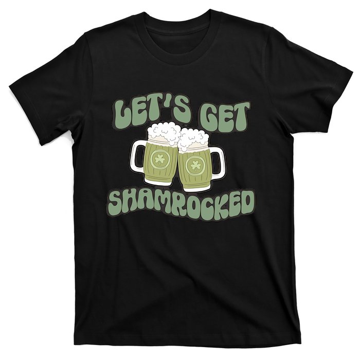 Let's Get Shamrocked Lucky Clover Drinking Team Saint Patrick's Day T-Shirt