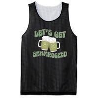 Let's Get Shamrocked Lucky Clover Drinking Team Saint Patrick's Day Mesh Reversible Basketball Jersey Tank