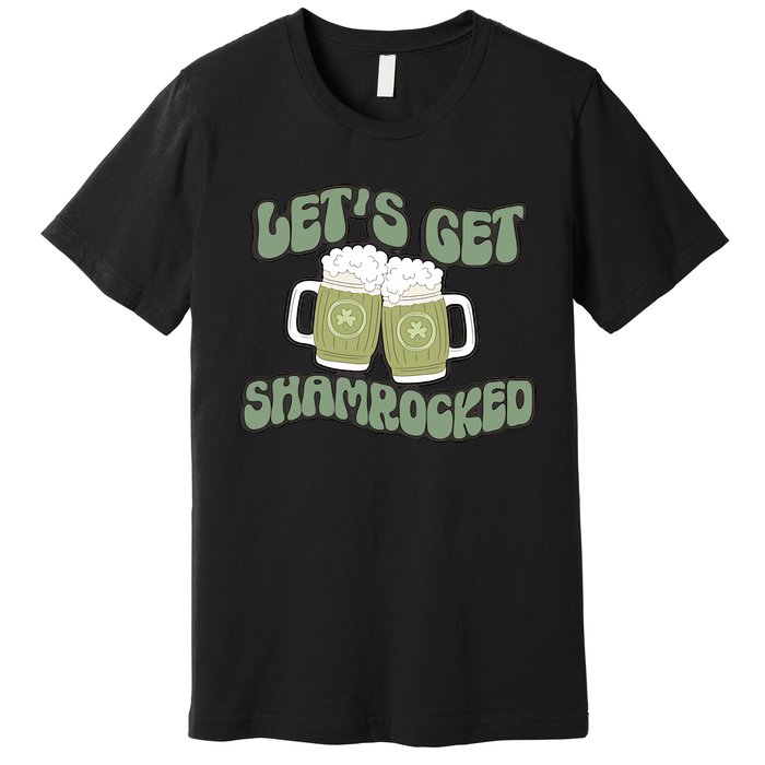 Let's Get Shamrocked Lucky Clover Drinking Team Saint Patrick's Day Premium T-Shirt