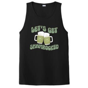 Let's Get Shamrocked Lucky Clover Drinking Team Saint Patrick's Day PosiCharge Competitor Tank