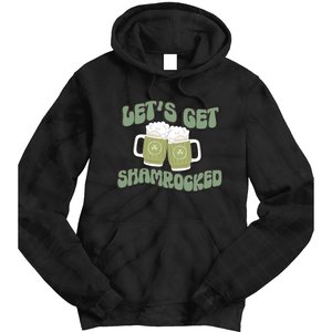 Let's Get Shamrocked Lucky Clover Drinking Team Saint Patrick's Day Tie Dye Hoodie