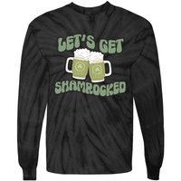 Let's Get Shamrocked Lucky Clover Drinking Team Saint Patrick's Day Tie-Dye Long Sleeve Shirt