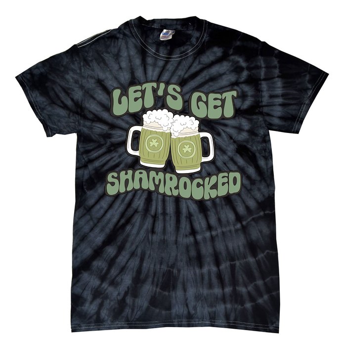 Let's Get Shamrocked Lucky Clover Drinking Team Saint Patrick's Day Tie-Dye T-Shirt