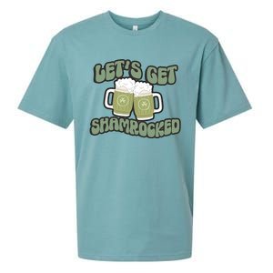 Let's Get Shamrocked Lucky Clover Drinking Team Saint Patrick's Day Sueded Cloud Jersey T-Shirt