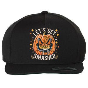 LetS Get Smashed Pumpkin Beer Halloween Funny Gift Wool Snapback Cap