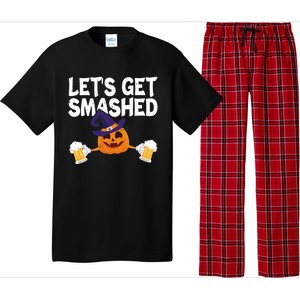 LetS Get Smashed Halloween Pumpkin Spooky Ing Great Gift Pajama Set