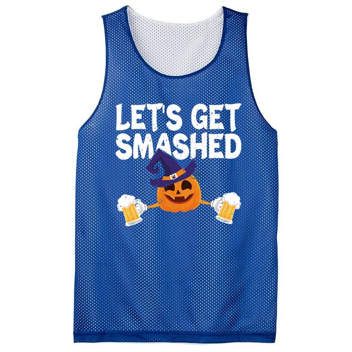 LetS Get Smashed Halloween Pumpkin Spooky Ing Great Gift Mesh Reversible Basketball Jersey Tank