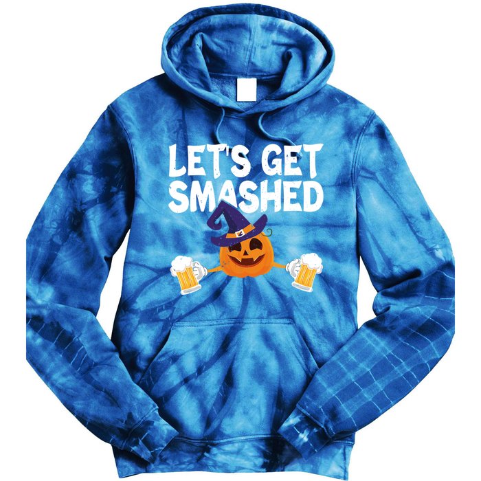 LetS Get Smashed Halloween Pumpkin Spooky Ing Great Gift Tie Dye Hoodie