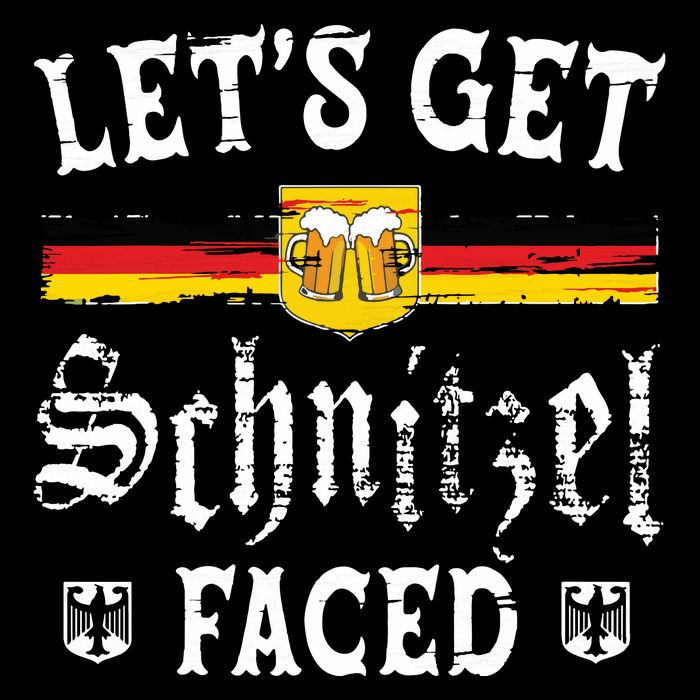 Lets Get Schnitzel Faced Funny Oktoberfest Pom Pom 12in Knit Beanie