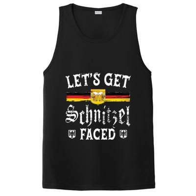 Lets Get Schnitzel Faced Funny Oktoberfest PosiCharge Competitor Tank