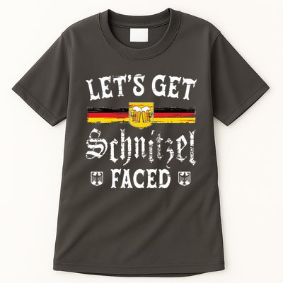 Lets Get Schnitzel Faced Funny Oktoberfest Tall T-Shirt
