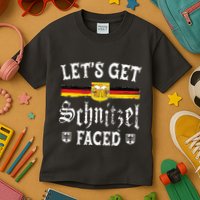 Lets Get Schnitzel Faced Funny Oktoberfest Kids T-Shirt