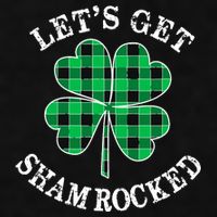 Let's Get Shamrocked: St. Patrick's Day Design With Clover Ladies PosiCharge Tri-Blend Wicking Tank
