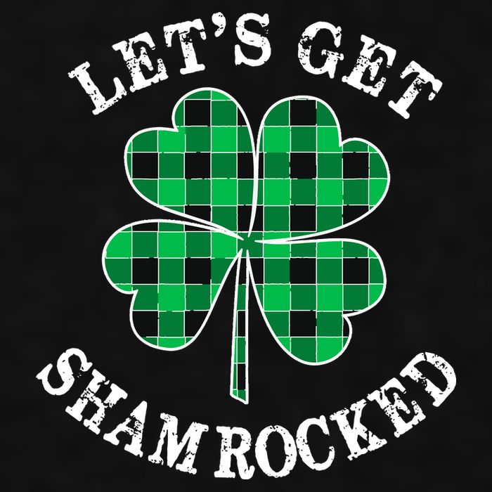 Let's Get Shamrocked: St. Patrick's Day Design With Clover Ladies PosiCharge Tri-Blend Wicking Tank