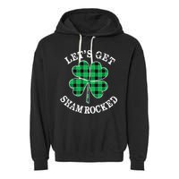 Let's Get Shamrocked: St. Patrick's Day Design With Clover Garment-Dyed Fleece Hoodie
