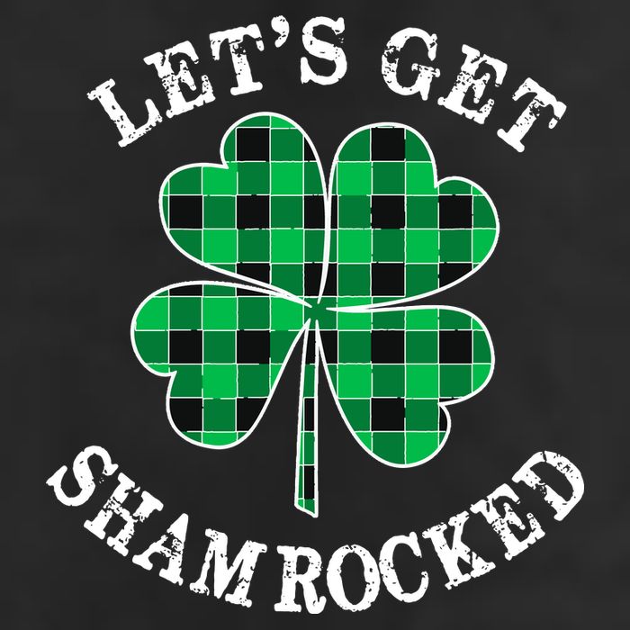 Let's Get Shamrocked: St. Patrick's Day Design With Clover 7 Panel Mesh Trucker Snapback Hat