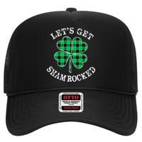 Let's Get Shamrocked: St. Patrick's Day Design With Clover High Crown Mesh Back Trucker Hat