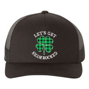 Let's Get Shamrocked: St. Patrick's Day Design With Clover Yupoong Adult 5-Panel Trucker Hat