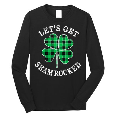 Let's Get Shamrocked: St. Patrick's Day Design With Clover Long Sleeve Shirt