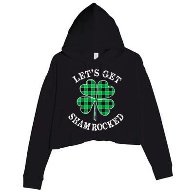 Let's Get Shamrocked: St. Patrick's Day Design With Clover Crop Fleece Hoodie