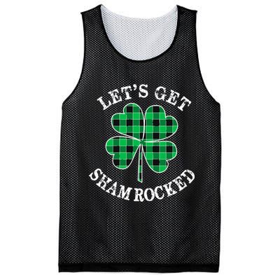Let's Get Shamrocked: St. Patrick's Day Design With Clover Mesh Reversible Basketball Jersey Tank