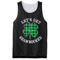 Let's Get Shamrocked: St. Patrick's Day Design With Clover Mesh Reversible Basketball Jersey Tank