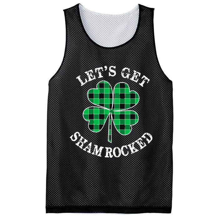 Let's Get Shamrocked: St. Patrick's Day Design With Clover Mesh Reversible Basketball Jersey Tank