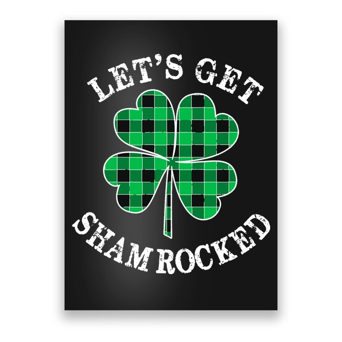 Let's Get Shamrocked: St. Patrick's Day Design With Clover Poster