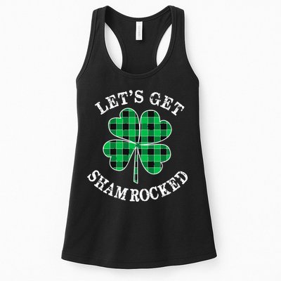 Let's Get Shamrocked: St. Patrick's Day Design With Clover Womens Tank Top