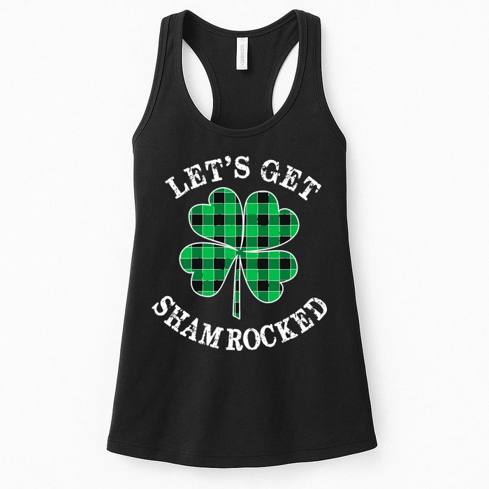 Let's Get Shamrocked: St. Patrick's Day Design With Clover Womens Tank Top