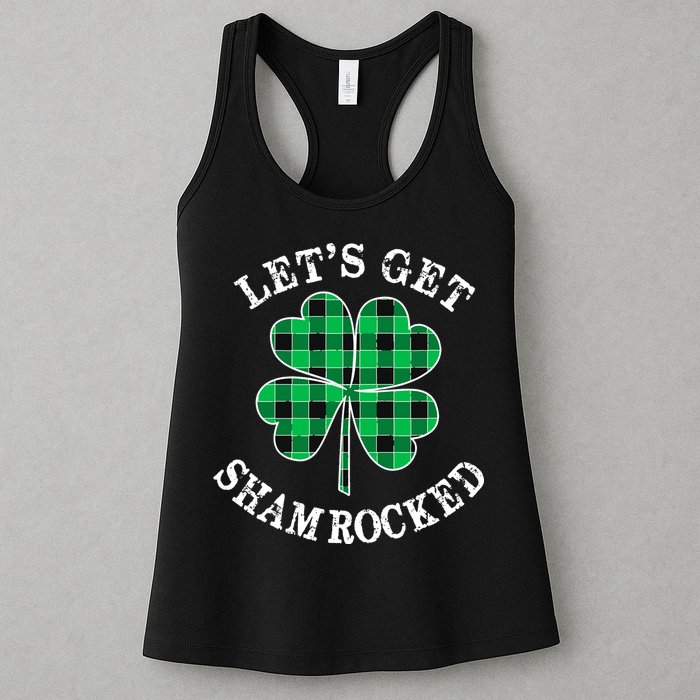 Let's Get Shamrocked: St. Patrick's Day Design With Clover Womens Tank Top