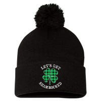 Let's Get Shamrocked: St. Patrick's Day Design With Clover Pom Pom 12in Knit Beanie